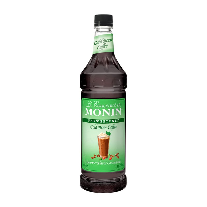 Monin Premium Unsweetened Cold Brew Coffee Concentrate Rich Espresso Flavor Clean Label with No Artificial Flavors No Artificial Preservatives BPAFree Plastic Bottle 338 fl oz