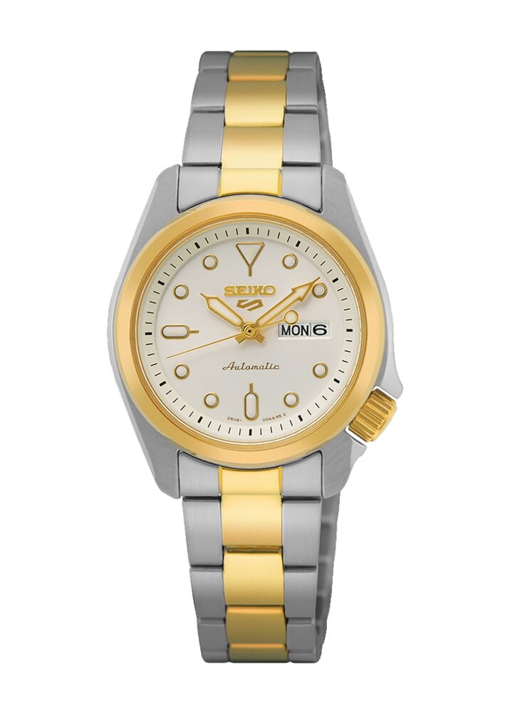 Seiko 5 Ladies Two Tone Gold Day-Date Automatic Watch SRE004K1, Gold, Silver - Image 1