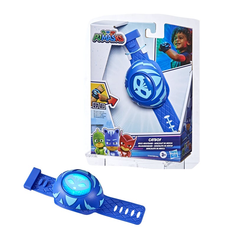 PJMASKS سوار قوة كات بوي من PJ Masks، لعبة للأطفال في مرحلة ما قبل المدرسة، قابلة للارتداء مع أضواء وأصوات للأطفال من عمر 3 سنوات وما فوق، باللون الأزرق، 14 تأثير صوتي مختلف، تعبئة قياسية - Image 2