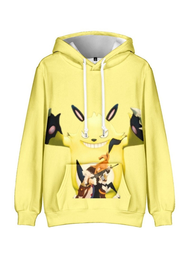 Palworld Phantom Beast Palu Animation Printed Hooded Sweatshirt for Adults and Children - Image 1