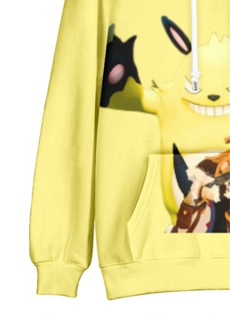 Palworld Phantom Beast Palu Animation Printed Hooded Sweatshirt for Adults and Children - Image 3