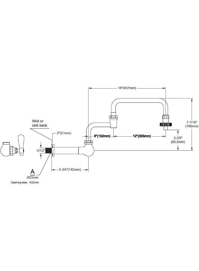 SOFIA REFRIGERATION SOFIA Refrigeration WALL MOUNTED POT FILLER - Image 2