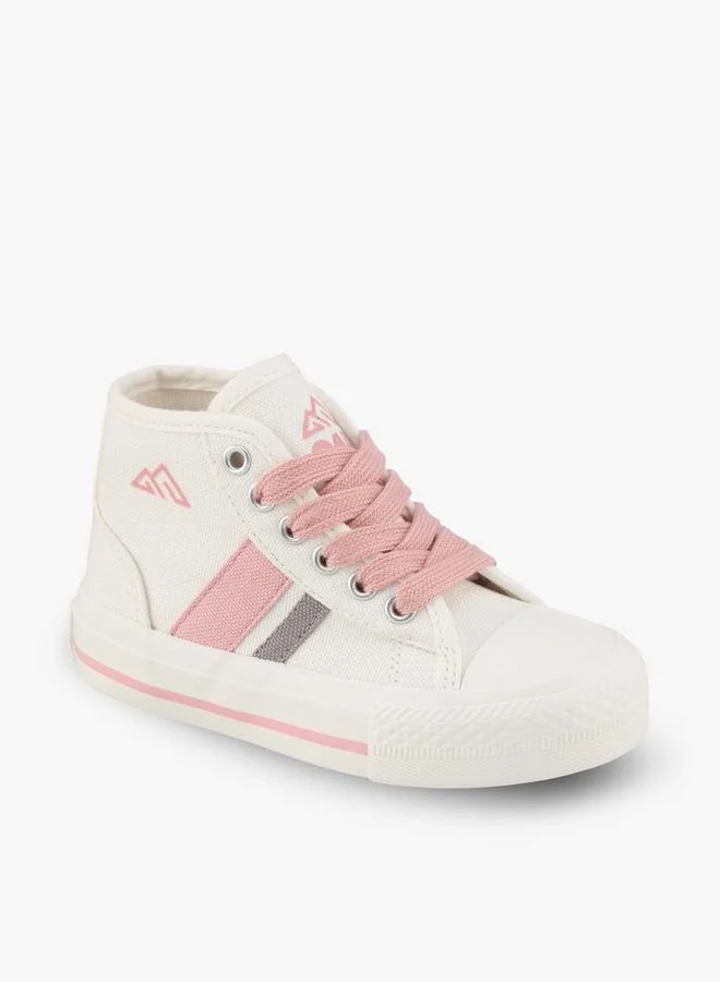 Oaklan By Shoexpress Girls Striped Lace-Up Sneakers