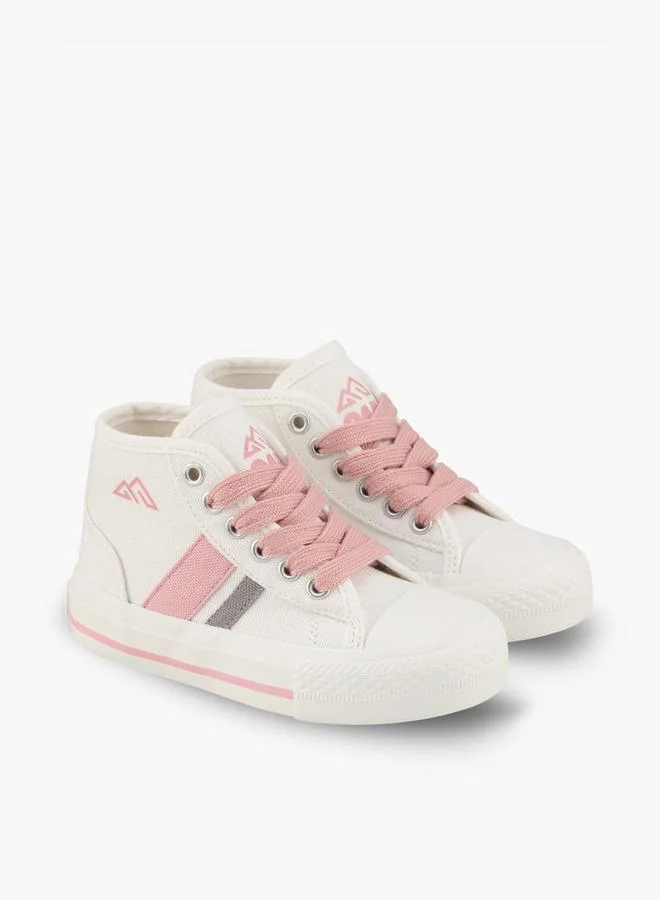 Oaklan By Shoexpress Girls Striped Lace-Up Sneakers