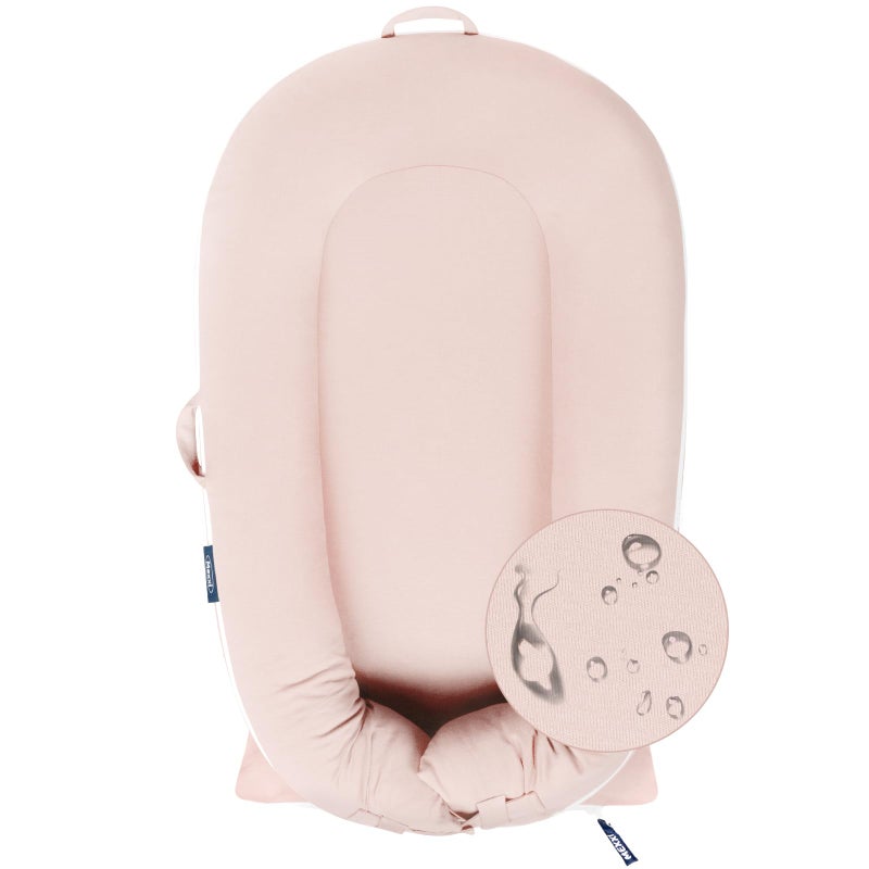Organic Replacement Cover with Waterproof Pad Premium Quality Spare Cover Certified Organic Cotton Protects Against leaks Fits Dockatot Deluxe Docks Cover Only Baby Pink