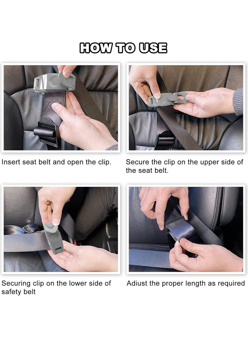 SYOSI Kids Seat Belt Adjuster Car Seatbelt Adjuster with Clip and Position Belt Strap for Kids Protect Shoulder and Neck Seat Belt Adjuster for Kids Short Adults  - Image 3