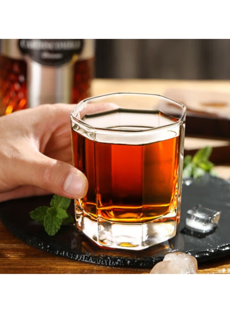 Jingke Wine Glass, Beer Whiskey Glass, Glass Water Cup,  6 Pack  200ml - Image 3