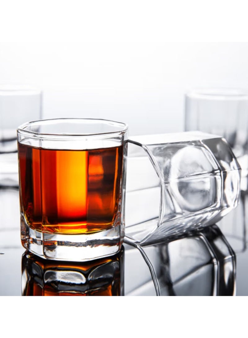 Jingke Wine Glass, Beer Whiskey Glass, Glass Water Cup,  6 Pack  200ml - Image 1