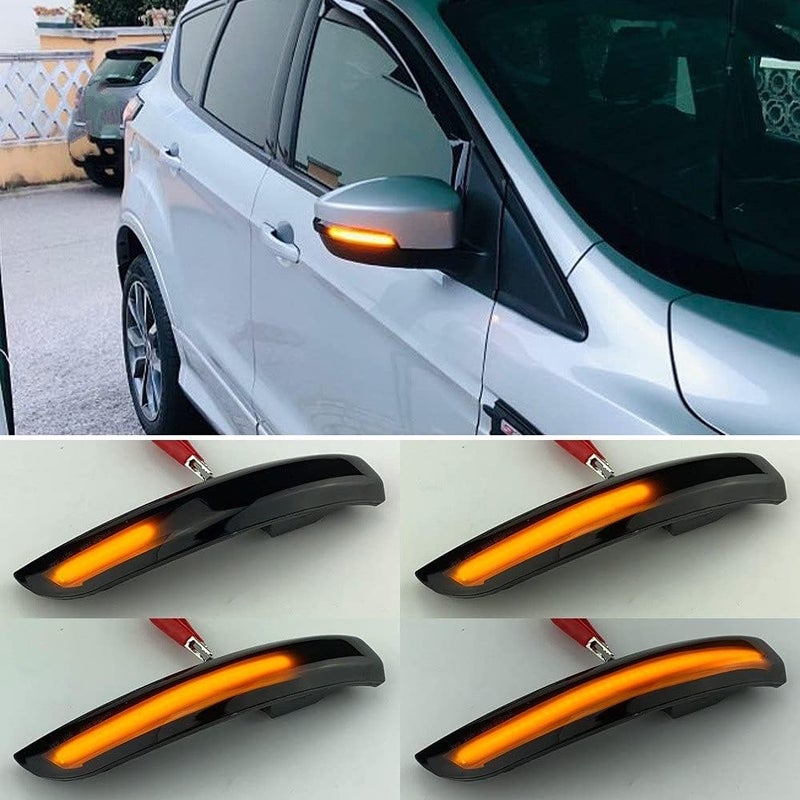 QASULER Dynamic Side Mirror Turn Signal Light for Ford - Image 4