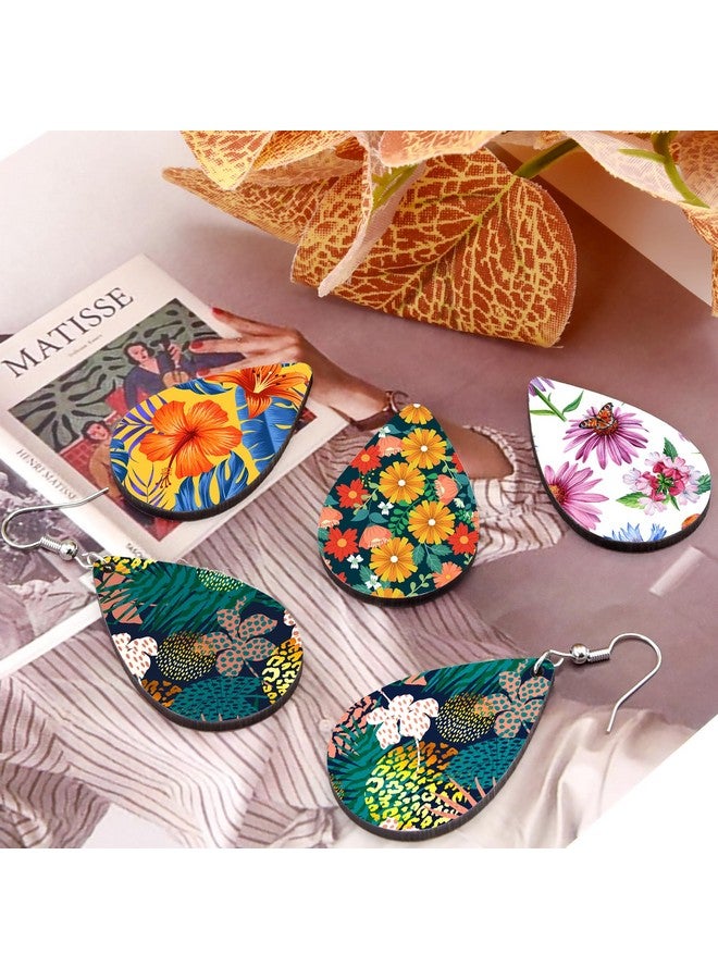 Duufin 120 Pcs Sublimation Earring Blanks With Earring Hooks And Jump Rings Sublimation Blanks Products Unfinished Mdf Teardrop Earrings Blanks For Sublimation Women Halloween Christmas Diy - Image 5