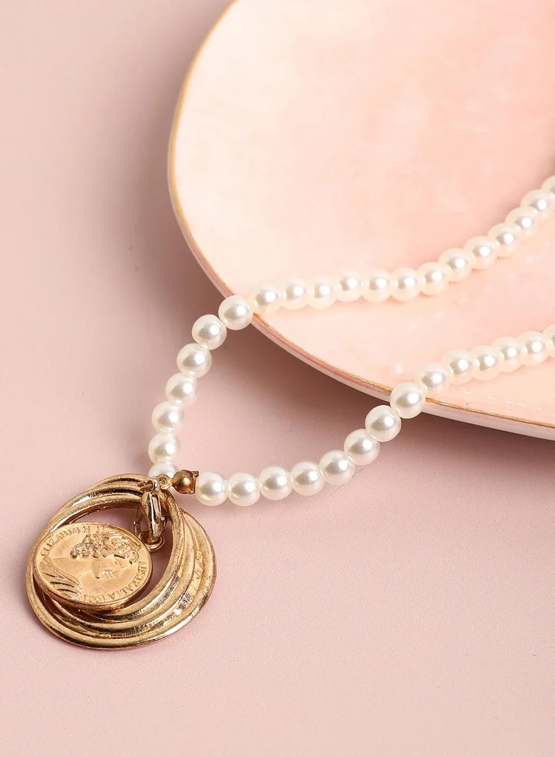 Sohi  Pearls Knot Artificial Necklace Jewellery for Women | Best Price UAE