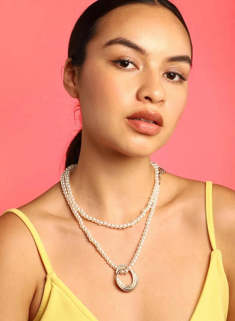 Sohi  Pearls Knot Artificial Necklace Jewellery for Women | Best Price UAE