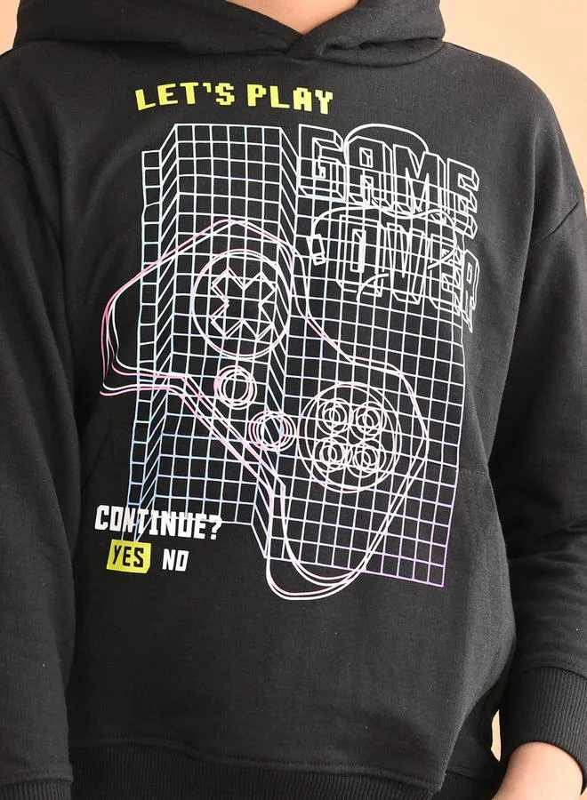 LILPICKS LilPicks Game Over Graphic Print Hoodie