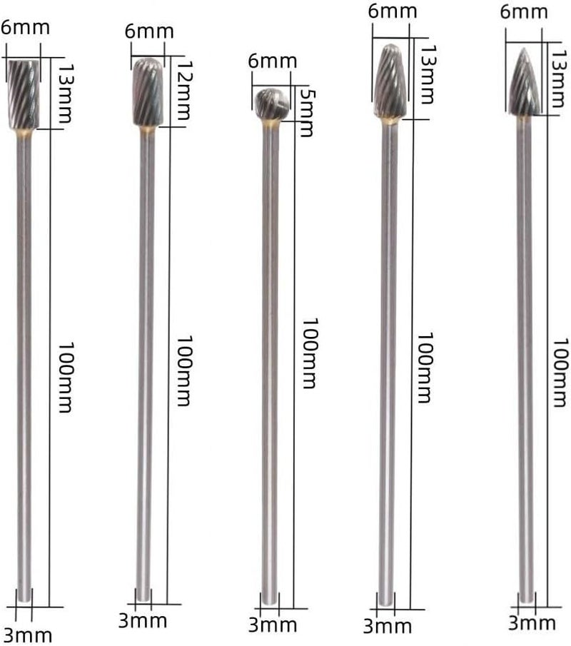 Stable base Carbide Rotary Burrs Set for Rotary Tools, 5pcs 100mm Long 3mm Shank Single Cut Milling Cutters for Metal, Wood, Glass, and Stone Carving Applications Room to room portable Nationwide delivery Hot & cold climate compatible Carefully selected solid material Various color options Globally trusted quality Transit & use compatible Proper storage environment Trendy budget practical design Globally engineered build Transit damage minimized design Practical versatile construction Global versatile design Worldwide popular practical build Trendy natural tone options Trendy natural assorted colors Easy assemble alternatives Sand resistant Light sturdy raw material All-item unified delivery Multi-category warehouse equip Personal & public compatible Diverse application fit Odor free color - Image 4