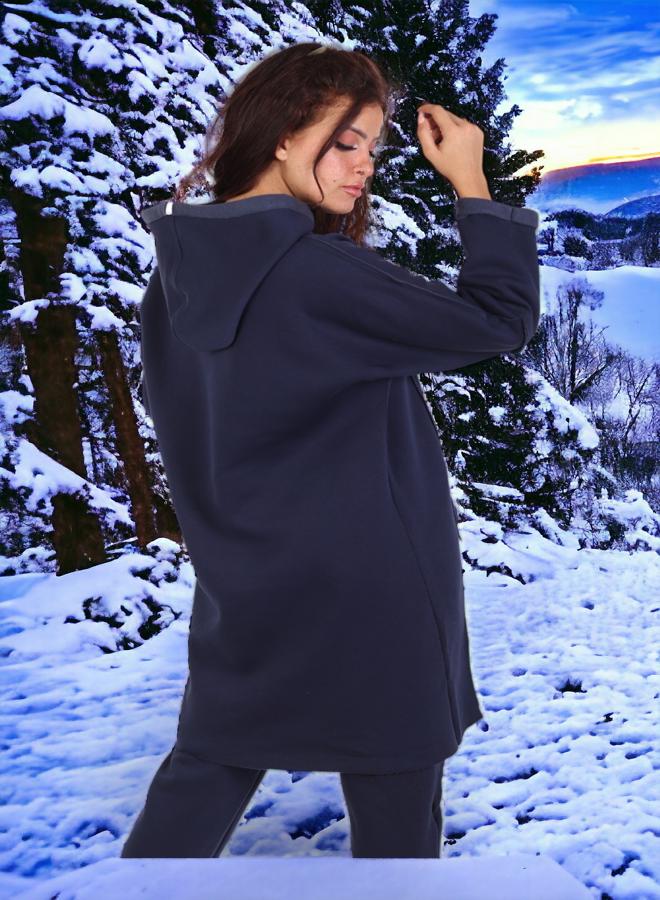 Women's Winter Elegance (M Size) Pajamas with Fleece Fabric and Extra Lining for Warmth, Winter 2024 Style, High-Quality Fabrics and Soft Materials for a Comfortable and Stylish Experience