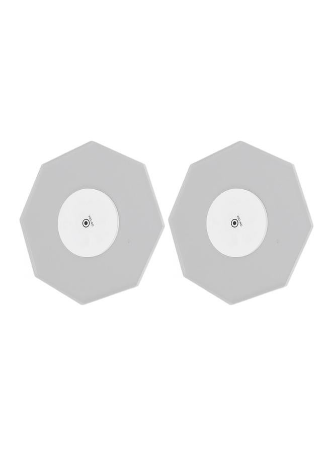 NIBEMINENT LED Coaster Transparent 3 Modes IP65 Waterproof Battery Operated Octagonal Acrylic RGB Light Up Coaster for Party 2pcs  - Image 2