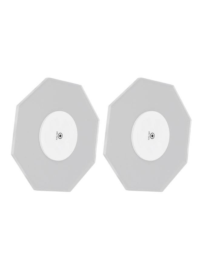 NIBEMINENT LED Coaster Transparent 3 Modes IP65 Waterproof Battery Operated Octagonal Acrylic RGB Light Up Coaster for Party 2pcs  - Image 4