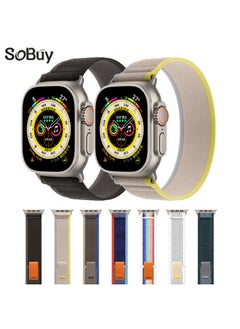 For Apple Watch 10 Wild Trail Loop Strap For Apple Watch Ultra2 Nylon Strap IWatch-Color:12 Green With Gray S10/42/41/40/38