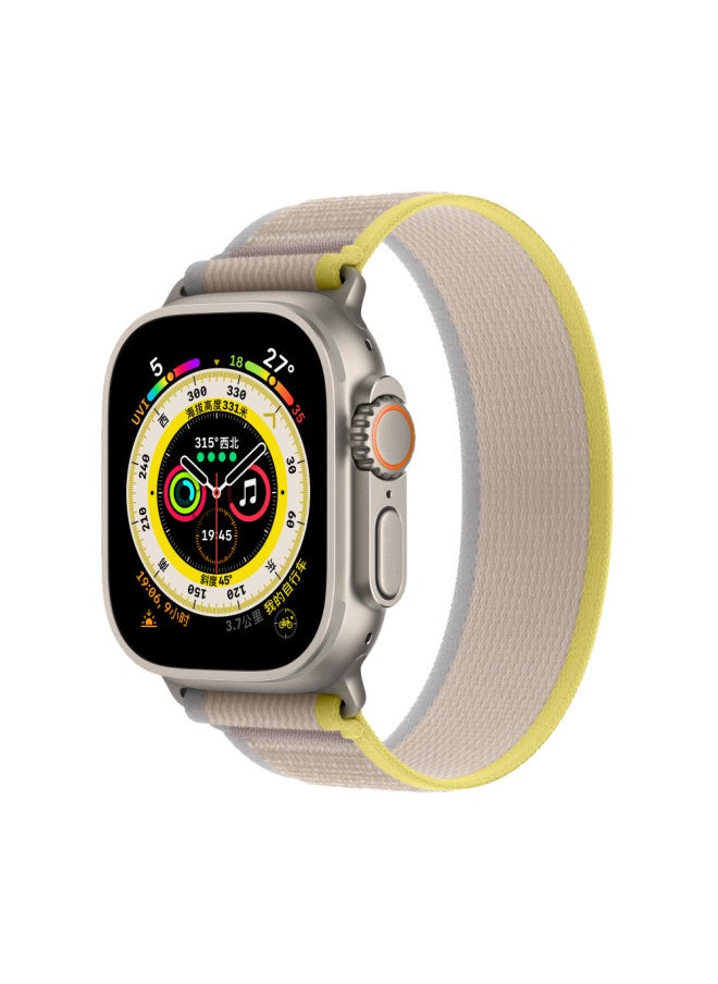 Generic - For Apple Watch 10 Wild Trail Loop Strap For Apple Watch Ultra2 Nylon Strap IWatch-Color:12 Green With Gray S10/42/41/40/38 - Image 1