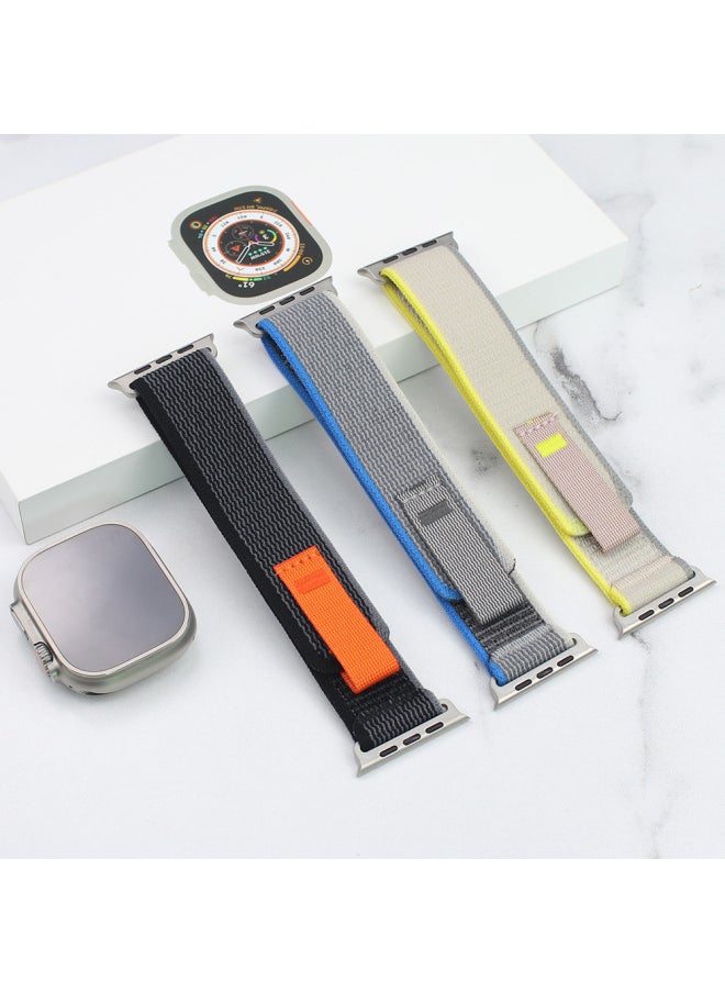 Generic - For Apple Watch 10 Wild Trail Loop Strap For Apple Watch Ultra2 Nylon Strap IWatch-Color:12 Green With Gray S10/42/41/40/38 - Image 1