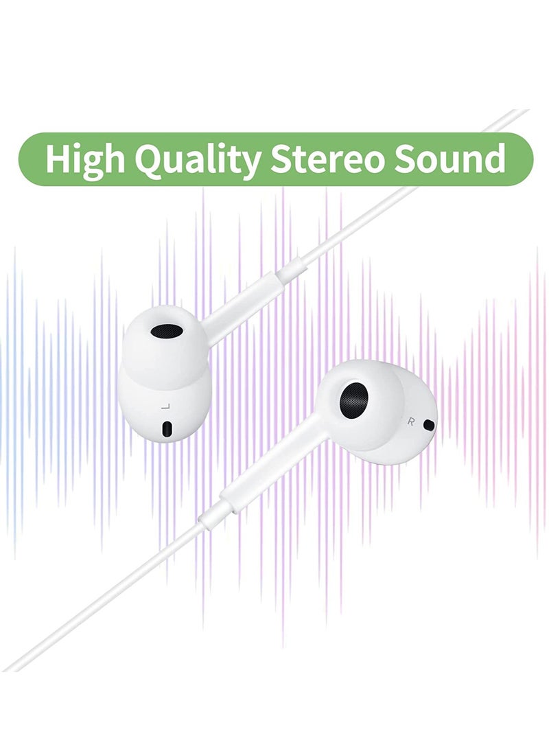 USB C Headphone, Type C Earbuds Wired Earphones with Microphone and Volume Control,in-Ear Earbud Noise Isolating for Google Pixel Oneplus Samsung Galaxy iPad Pro and MacBook - Image 3