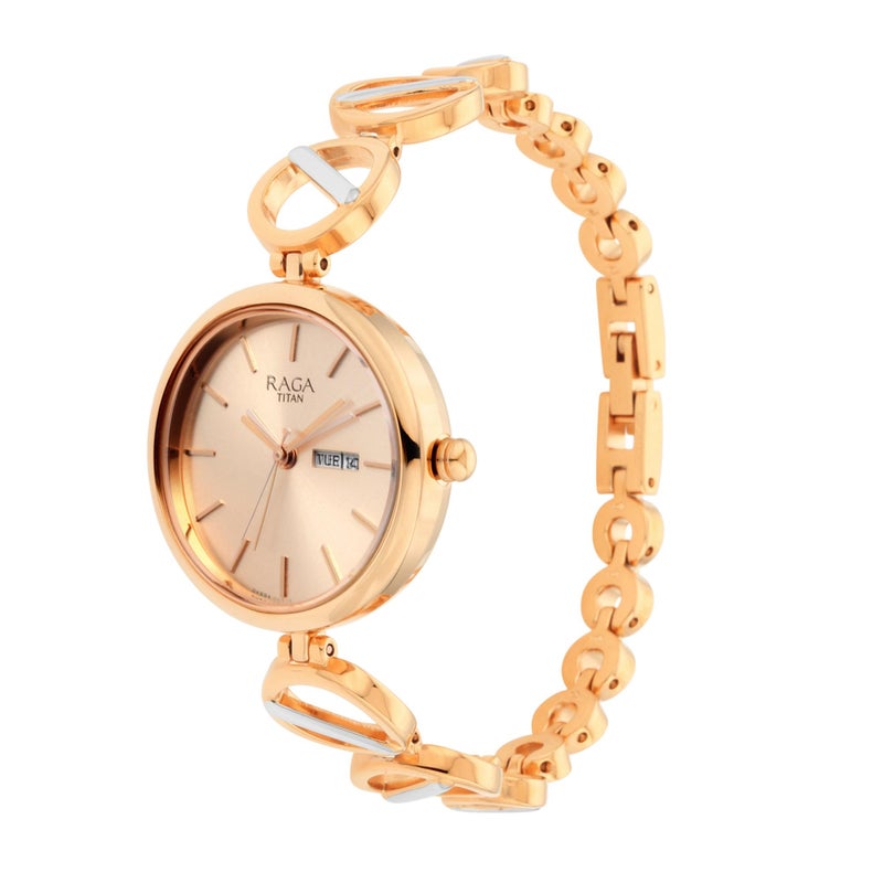TITAN Titan Raga Viva Analog Rose Gold Dial Women's Watch-NP2644KM02/NP2644KM02, Rose Gold, Rose Gold, bracelet - Image 3