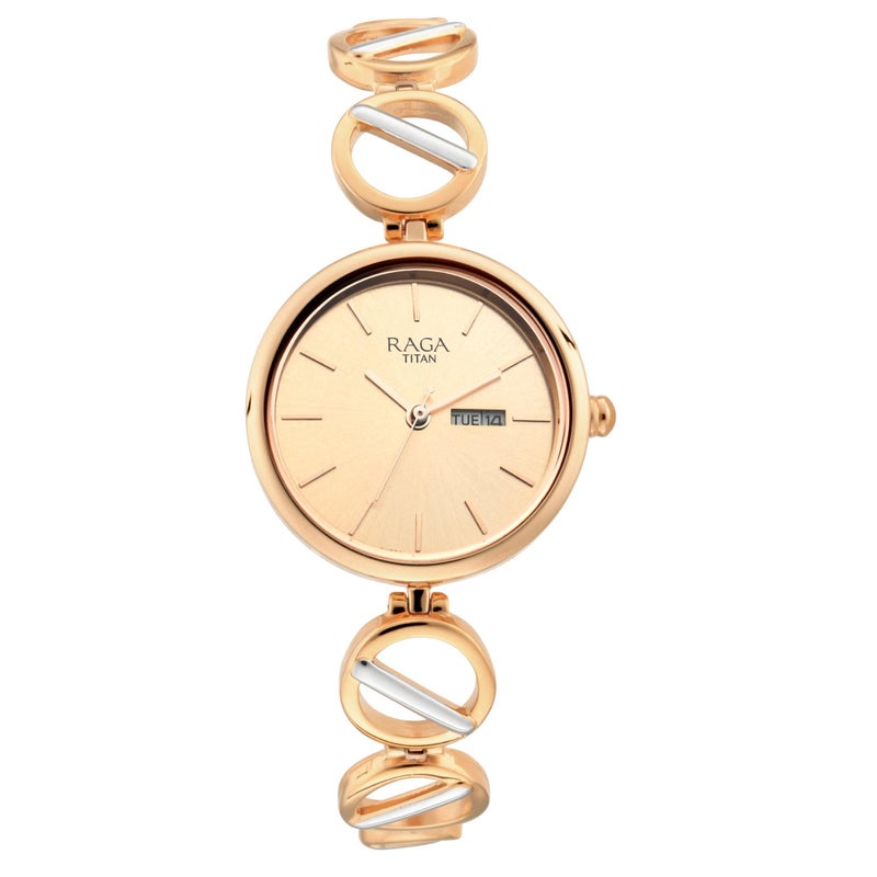 TITAN Titan Raga Viva Analog Rose Gold Dial Women's Watch-NP2644KM02/NP2644KM02, Rose Gold, Rose Gold, bracelet - Image 1