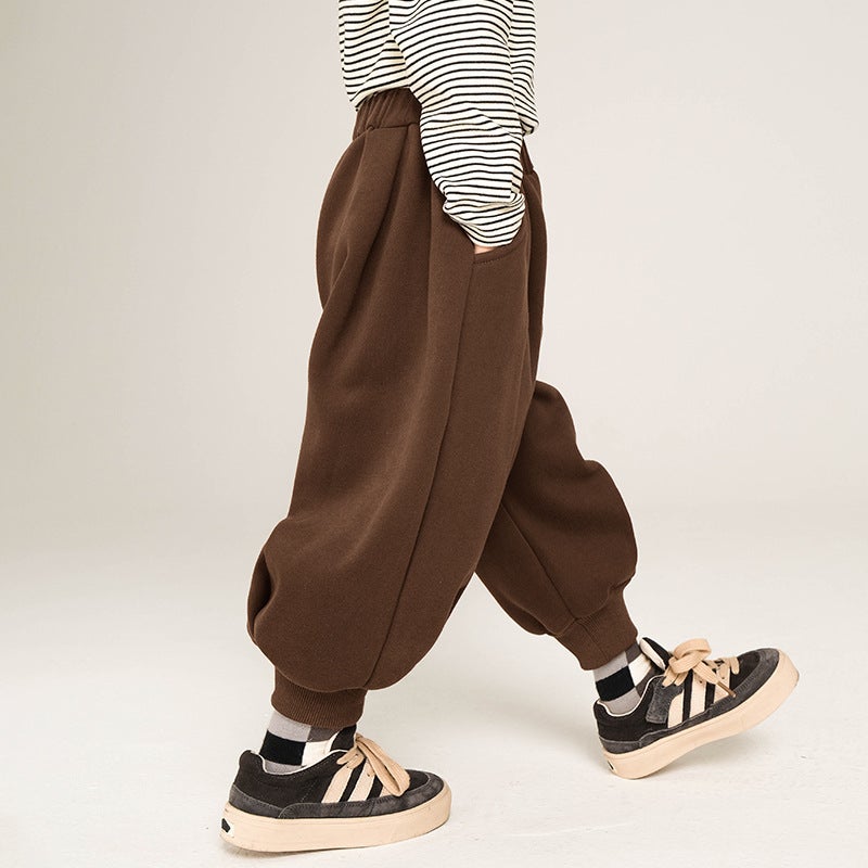 Changguo Boys' Velvet Sweatpants – Warm Casual Trousers for Kids (3-8 Years) - Image 3