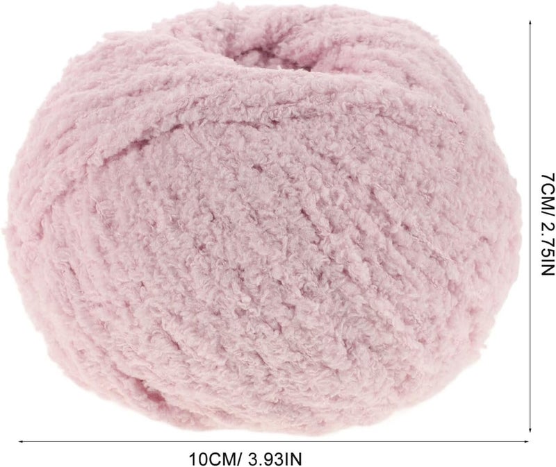 Generic 2 Rolls Chunky Plush Yarn Soft Velvet for Crocheting and Knitting Blankets DIY Handcrafted Projects in Light Pink Purple - Image 4