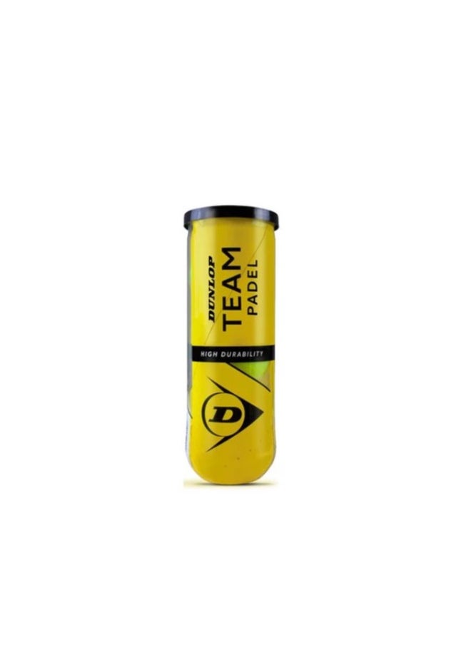 DUNLOP Team Padel Balls  Size: NS  Color: Yellow 
