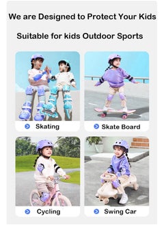 Kids Bike Helmet for 3-8 Years Adjustable Skateboard Helmet with Knee Elbow Pads and Wrist Guard for Roller Skates Cycling - pzsku/Z92636F61DA3A85F57BE1Z/45/_/1729153543/a3f1a1b4-ca52-4881-8416-b77ba21a2872