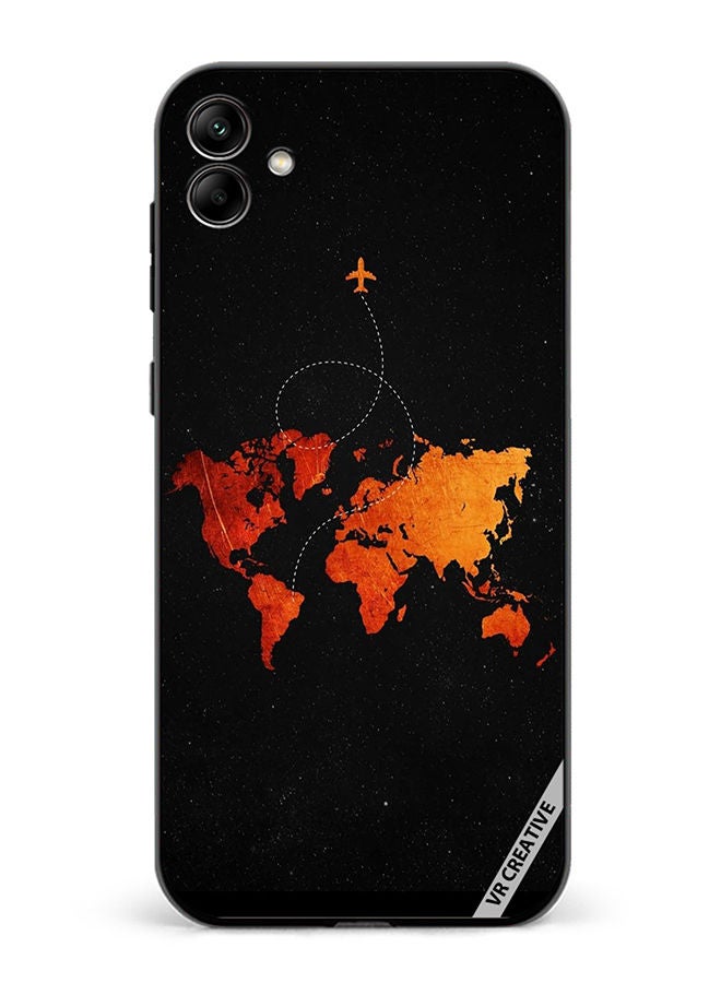 VR CREATIVE Protective Case Cover For Samsung Galaxy A04 Travel Map Design Multicolour - Image 1