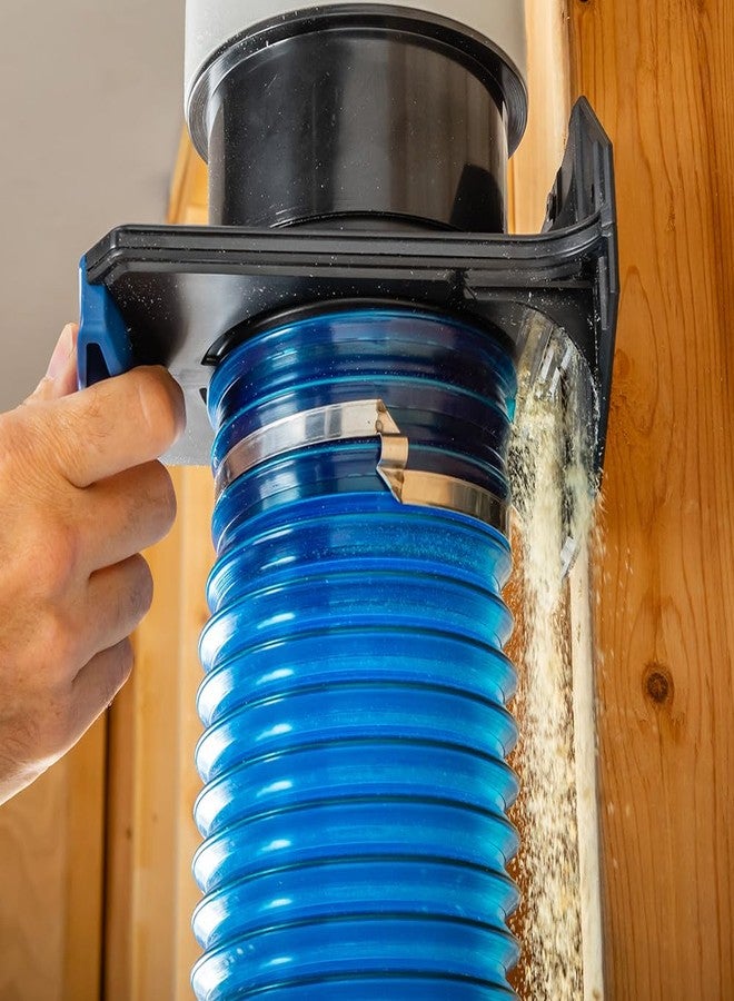 روكلر بوابة تفجير جاهزة للتركيب من Dust Right (2.5 بوصة إلى 2.5 بوصة) - مجمع غبار متين لأعمال النجارة - ملحقات مكنسة كهربائية ذاتية التنظيف لأعمال النجارة - منفذ تفجير للحطام المسبب للانسداد - Image 2