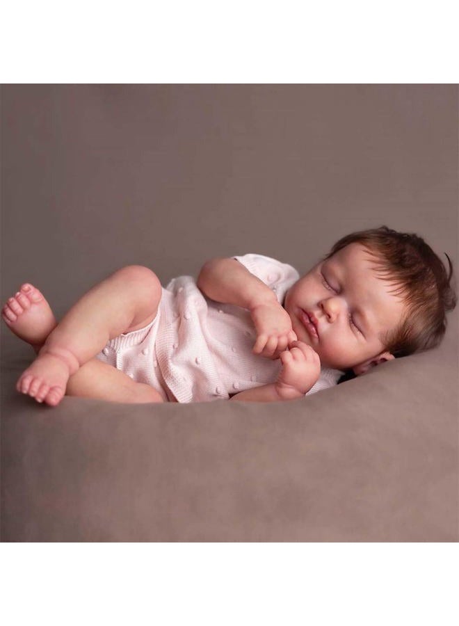 Zero Pam Reborn Baby Dolls Silicone Full Body-20 in Anatomically Correct Girl, Realistic Baby Doll, Full Silicone Sleeping Babe Doll, Real Life Reborn Dolls for Girls with Complete Accessories - Image 5