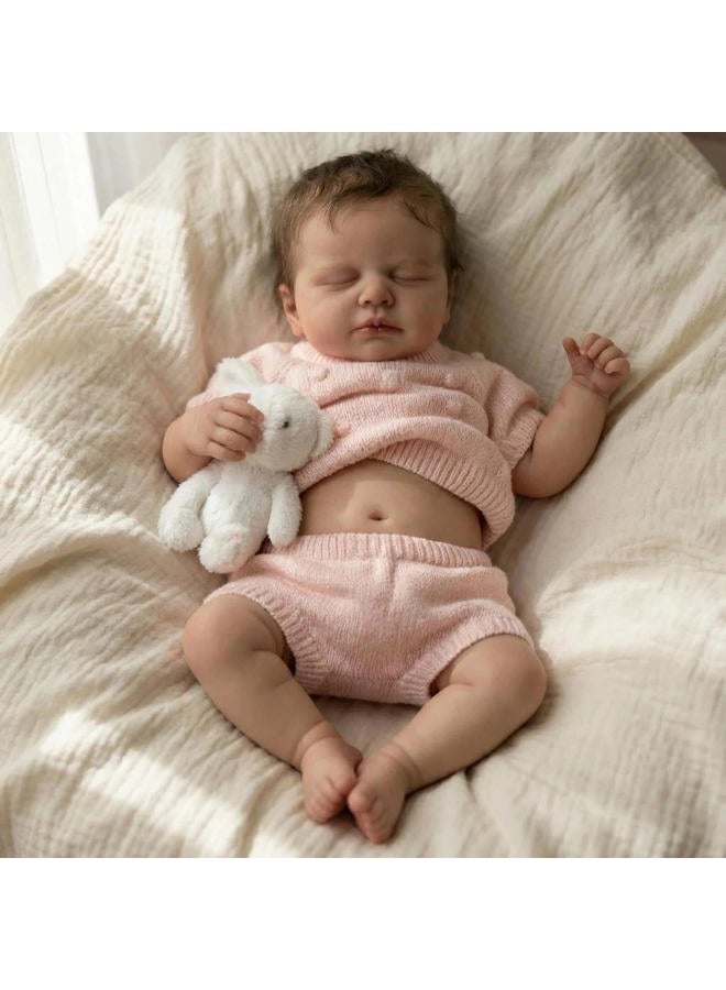 Zero Pam Reborn Baby Dolls Silicone Full Body-20 in Anatomically Correct Girl, Realistic Baby Doll, Full Silicone Sleeping Babe Doll, Real Life Reborn Dolls for Girls with Complete Accessories - Image 1
