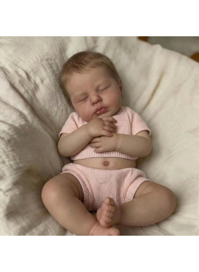Zero Pam Reborn Baby Dolls Silicone Full Body-20 in Anatomically Correct Girl, Realistic Baby Doll, Full Silicone Sleeping Babe Doll, Real Life Reborn Dolls for Girls with Complete Accessories - Image 2