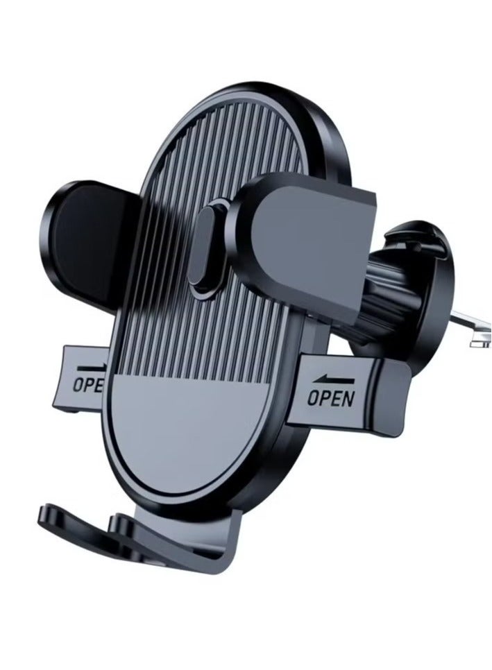 Mobile Holder For Car. Mobile Holder For Air Vent – Adjustable Clip, Auto Lock, Stable Hook, Unblocked Airflow, No Phone Overheating, No Scratches on Mobiles. Compatible with All Mobile Phones. (For Safe Driving in UAE)  - Image 2