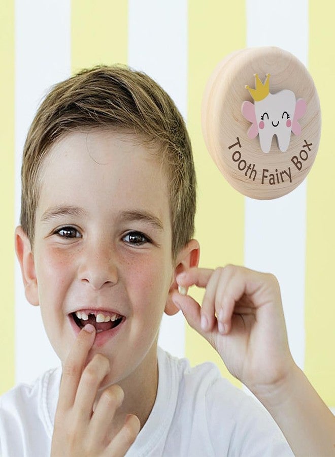 Saycker Tooth Fairy Box, Wooden Cute Tooth Fairy Box 3D Carved Wooden Souvenir Dropped Teeth Keepsake Storage Box for Boys Girls Cute Lost Teeth Holder - Image 3