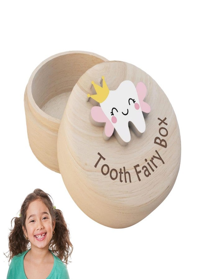 Saycker Tooth Fairy Box, Wooden Cute Tooth Fairy Box 3D Carved Wooden Souvenir Dropped Teeth Keepsake Storage Box for Boys Girls Cute Lost Teeth Holder - Image 1