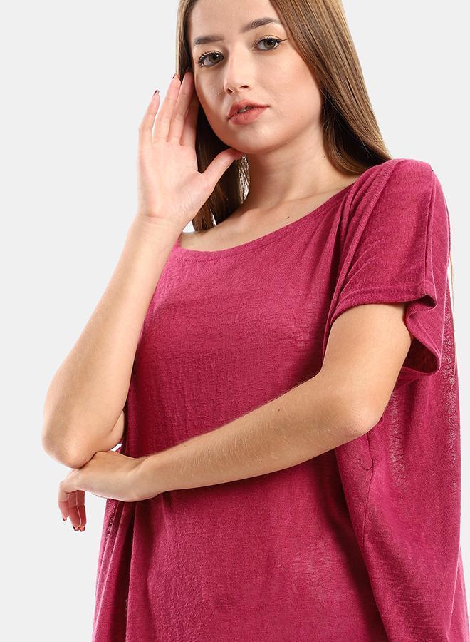 kady Jamila Women Solid Pattern Cover Up With Decorated FringesWomen ,plum-3XL-4XL - Image 4