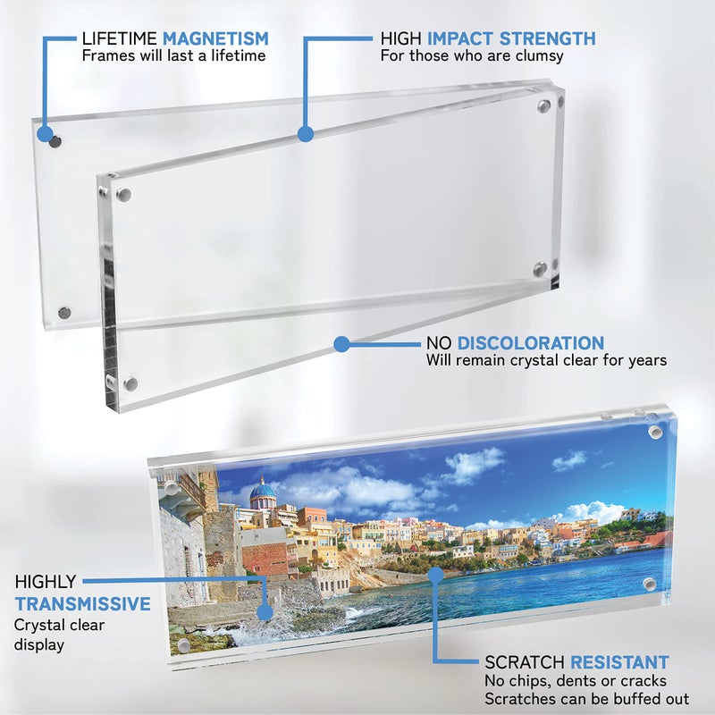 Mammoth DuraClear 4x10 Acrylic Frame - Frameless Panoramic Photo & License Display - Sleek  Modern Design for Elegant Decor - Image 5
