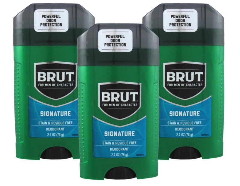 BRUT مزيل عرق برود 2.25 أونصة علبة صلبة برائحة كلاسيكية (3 عبوات) - Image 1
