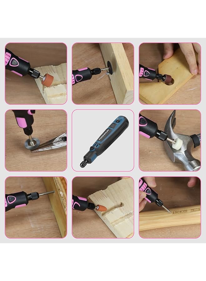 erorex Rotary Tool Kit Mini Cordless Rotary Tool Set Cordless Diy Electric Sanding Tool 3 Speed Variable 3.6 Volt With 50 Pieces Of Accessories For Sanding Engraving Polishing And Diy - Image 4