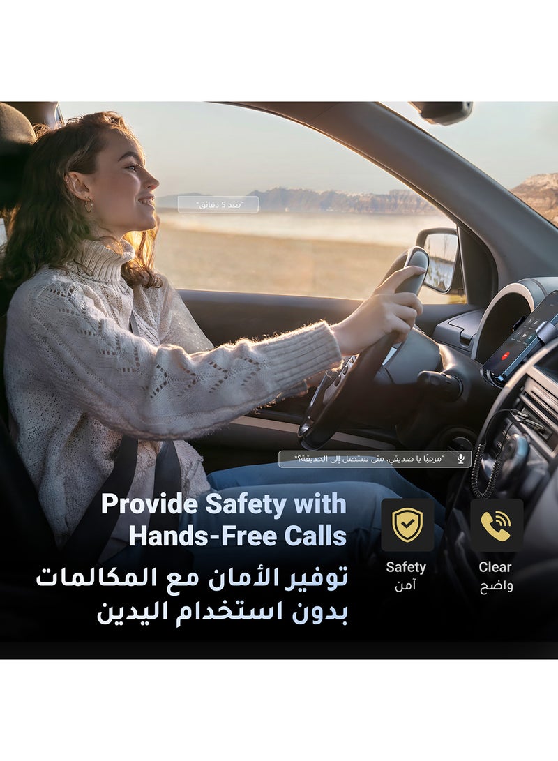 Ugreen Bluetooth Car Receiver Bluetooth version 5.3 Transmission range 10m - USB 2.0 to 3.5mm Jack Handsfree Car kit Audio Receiver with Built-in Microphone for Car Speaker and Home Audio - Image 4