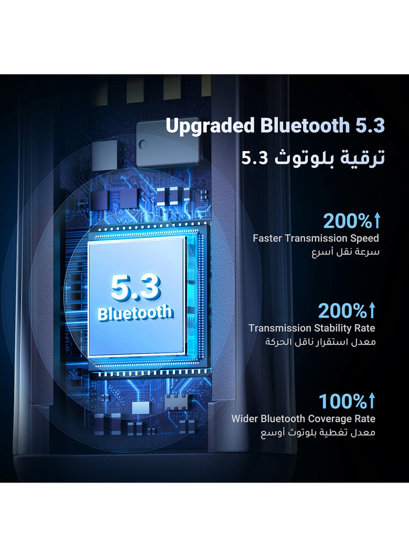 Ugreen Bluetooth Car Receiver Bluetooth version 5.3 Transmission range 10m - USB 2.0 to 3.5mm Jack Handsfree Car kit Audio Receiver with Built-in Microphone for Car Speaker and Home Audio - Image 2