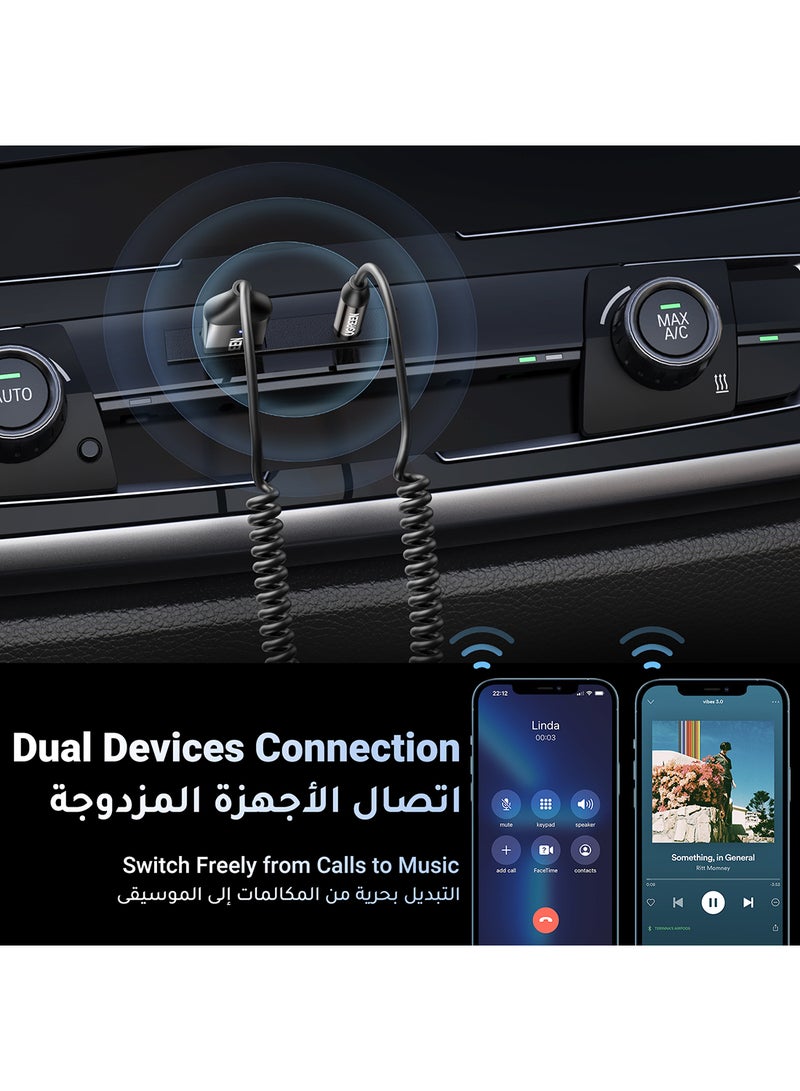 Ugreen Bluetooth Car Receiver Bluetooth version 5.3 Transmission range 10m - USB 2.0 to 3.5mm Jack Handsfree Car kit Audio Receiver with Built-in Microphone for Car Speaker and Home Audio - Image 5