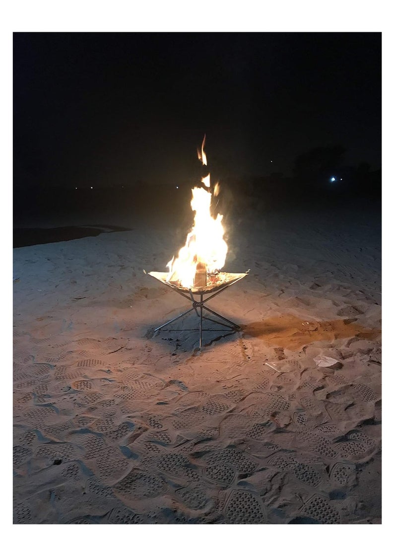 Cool Baby Style - Camping Fire Pit, 304 Stainless Steel Portable Fire Pit with Storage Bag - Image 1