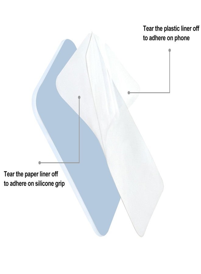 Yius Replacement Reusable Adhesive for Suction Grip 3.24x2.24''- Compatible with OCTOBUDDY Classic, Removable Double-Sided Stickers (Pack of 5) - Image 3