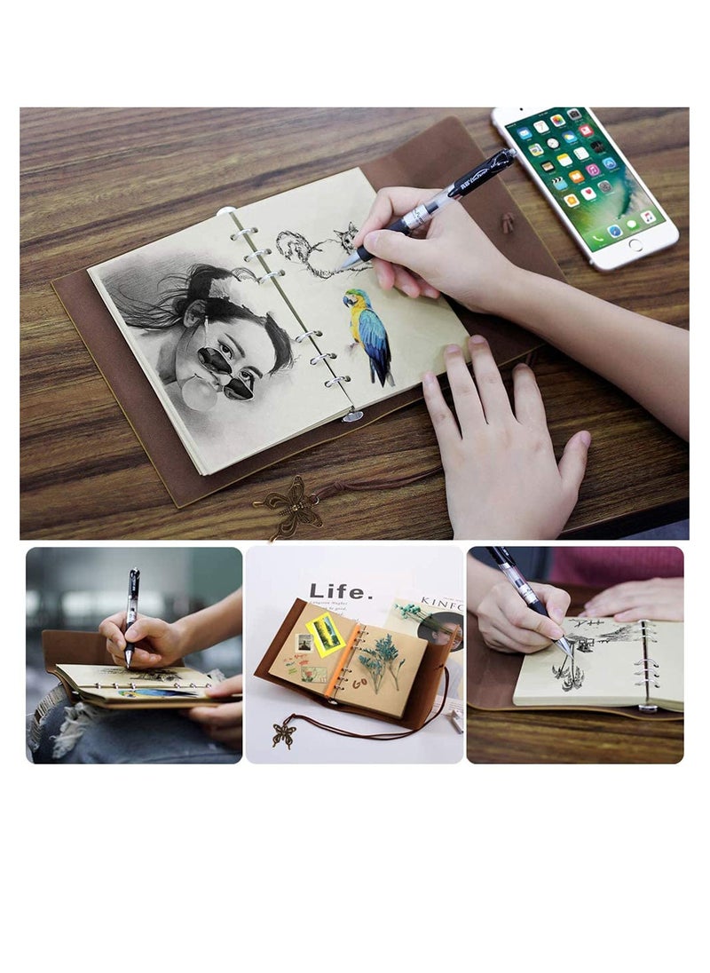 Generic Vintage Leather Journal Notebook Refillable Spiral Bound Diary with Kraft Paper Blank Pages Travel Sketchbook Ideal for Gifts and Souvenirs for Women  - Image 4