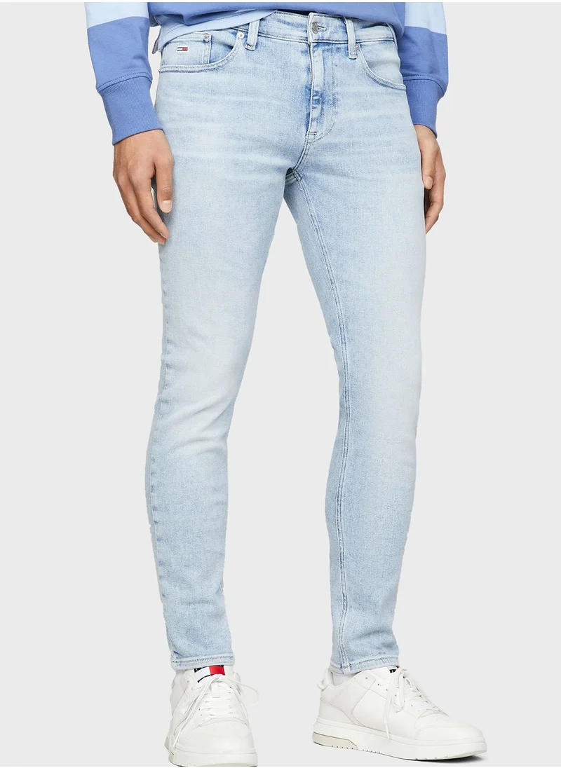TOMMY JEANS Light Wash Slim Fit Jeans